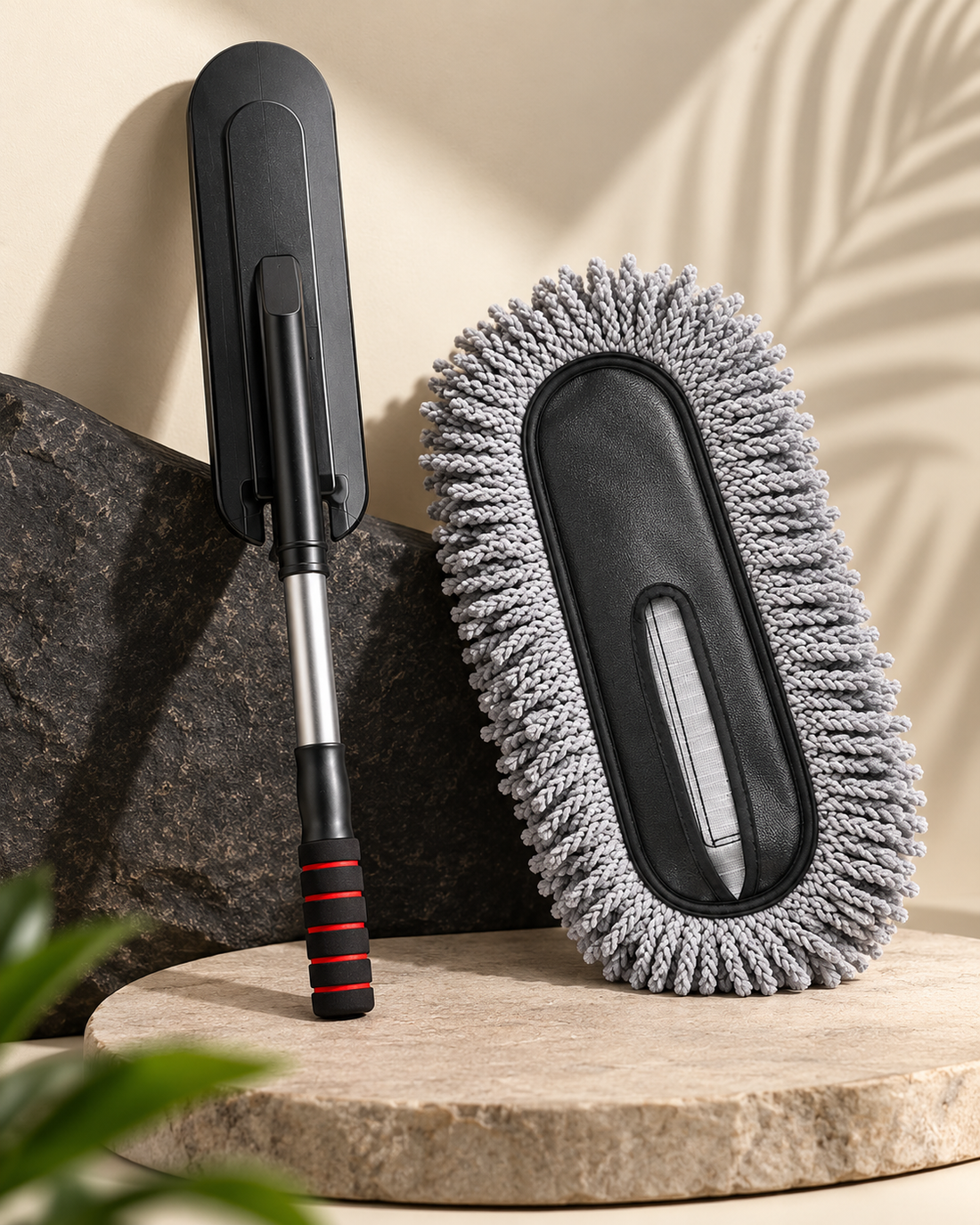 AutoRise Extendable Microfiber Car Cleaning Brush – Telescopic Car Duster for Dust-Free, Scratch-Free Cleaning | Detachable Washable Microfiber Head for Car, Home & Interior Cleaning