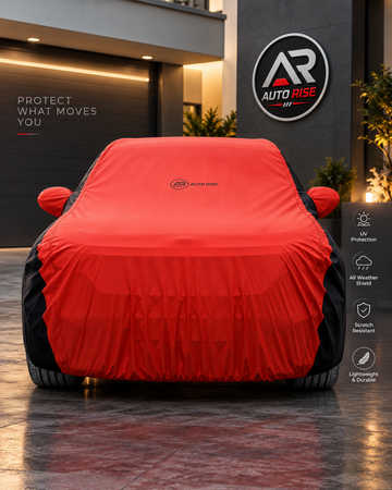 AutoRise Premium Waterproof Car Cover – All-Weather Car Body Cover with Free Storage Bag | UV, Dust & Rain Protection | Durable Outdoor & Indoor Car Cover
